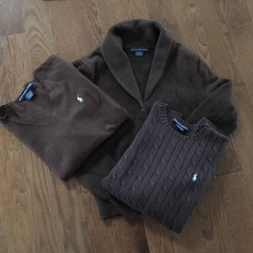 3 Ralph Lauren Sweaters